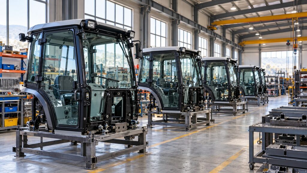 Traktör kabini üretimi için ölçü, tasarım ve montaj aşamaları birlikte planlanır
