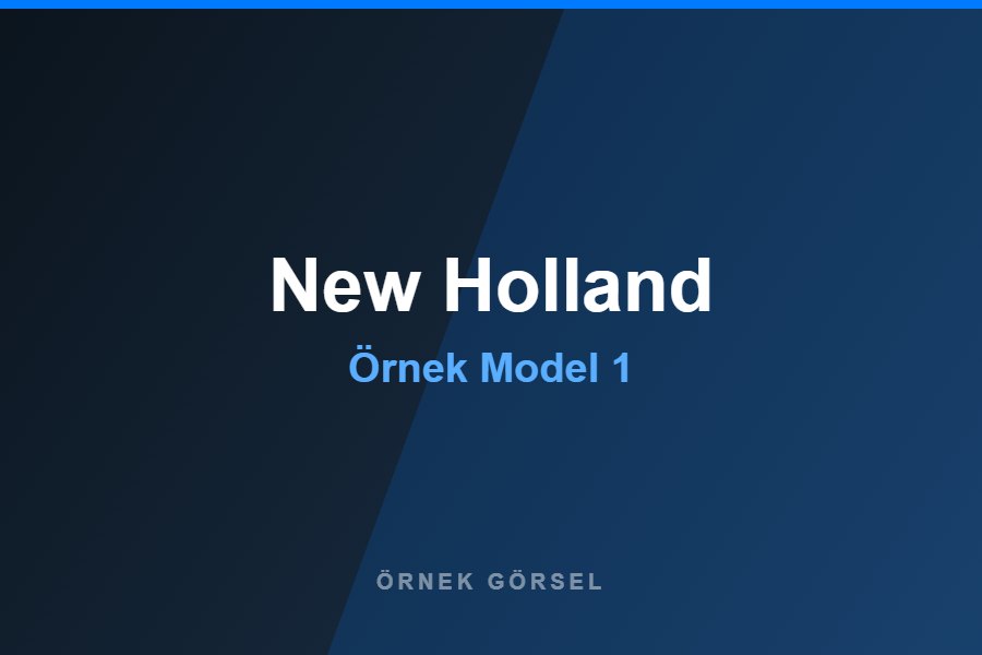 New Holland Örnek Model 1 kabin