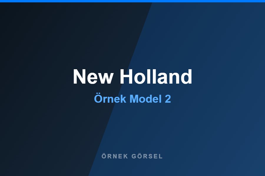 New Holland Örnek Model 2 kabin